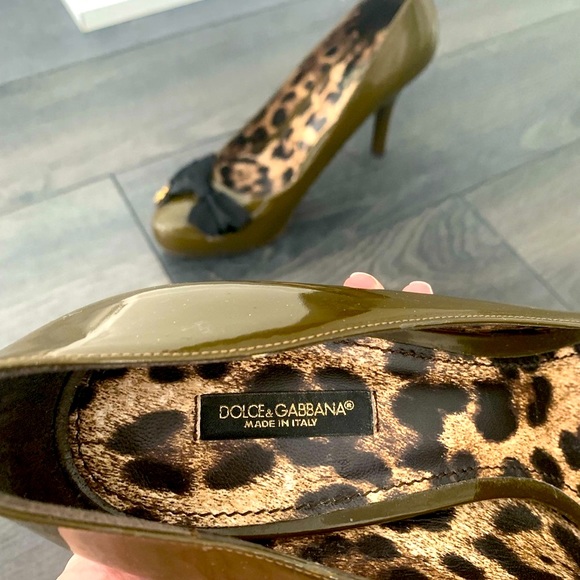 🤩🔥DOLCE&GABBANA Patent Green Pumps-AuthenticSz41 - Picture 5 of 8